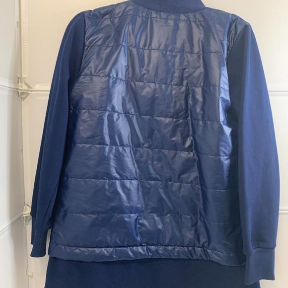 ZENERGY by CHICO'S 1 (M/8-10) Blue Drawstring Waist Zip Jacket Pockets EUC - Picture 8 of 12